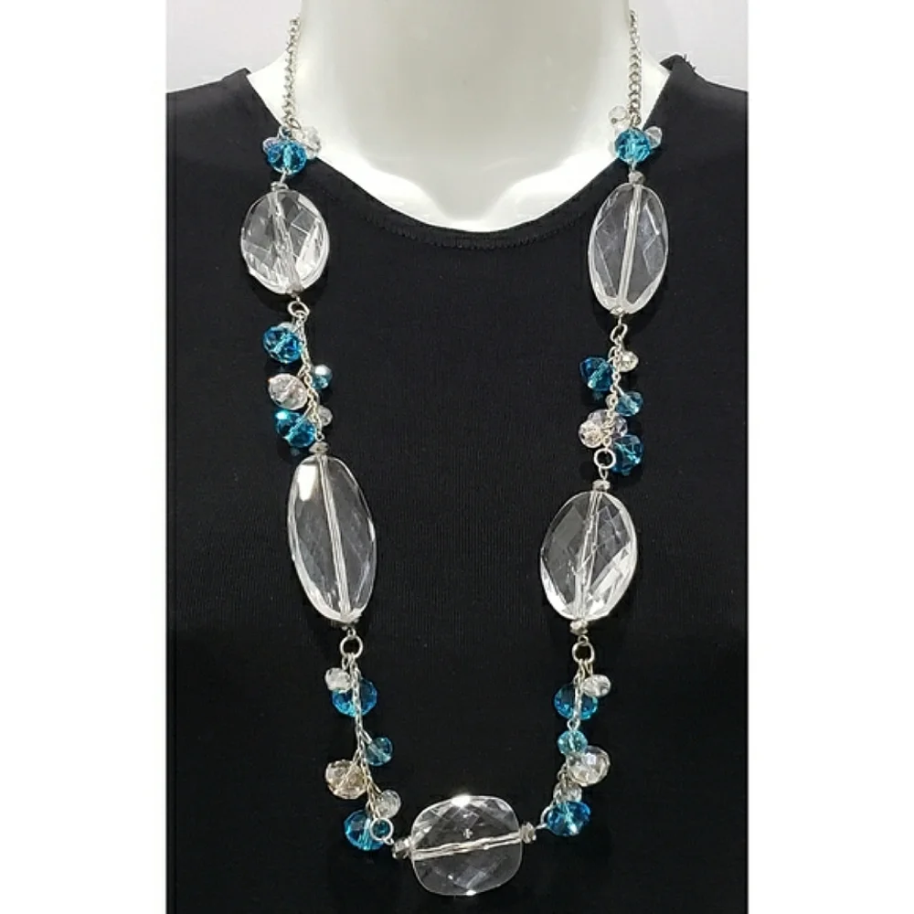 New CRYSTAL BIJOUX Glass/crystal-like Beaded Necklace